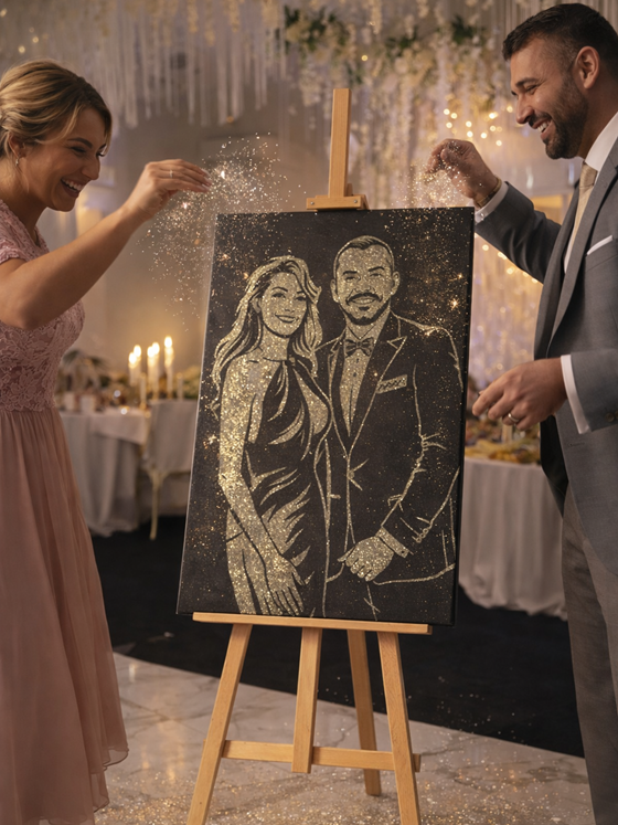 tablou cu sclipici pentru nasi